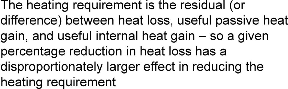 internal heat gain so a given percentage reduction in heat