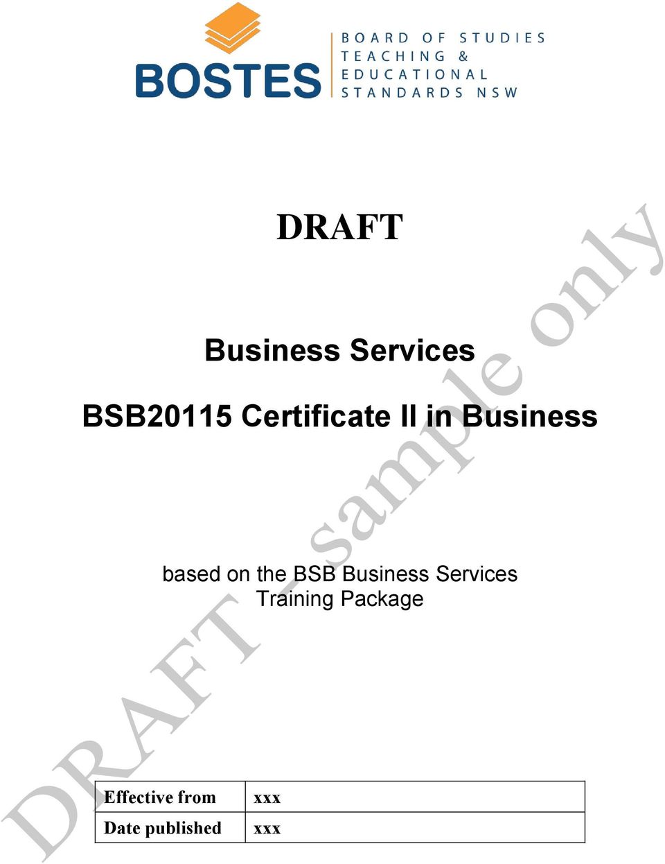 Business Services Training