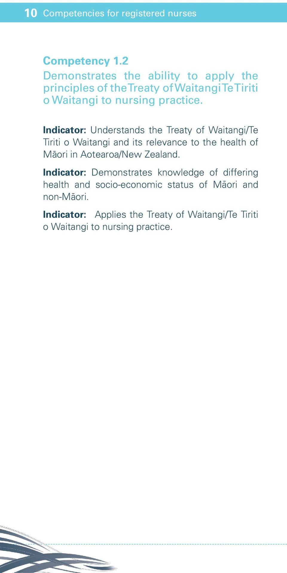 Indicator: Understands the Treaty of Waitangi/Te Tiriti o Waitangi and its relevance to the health of Maori in