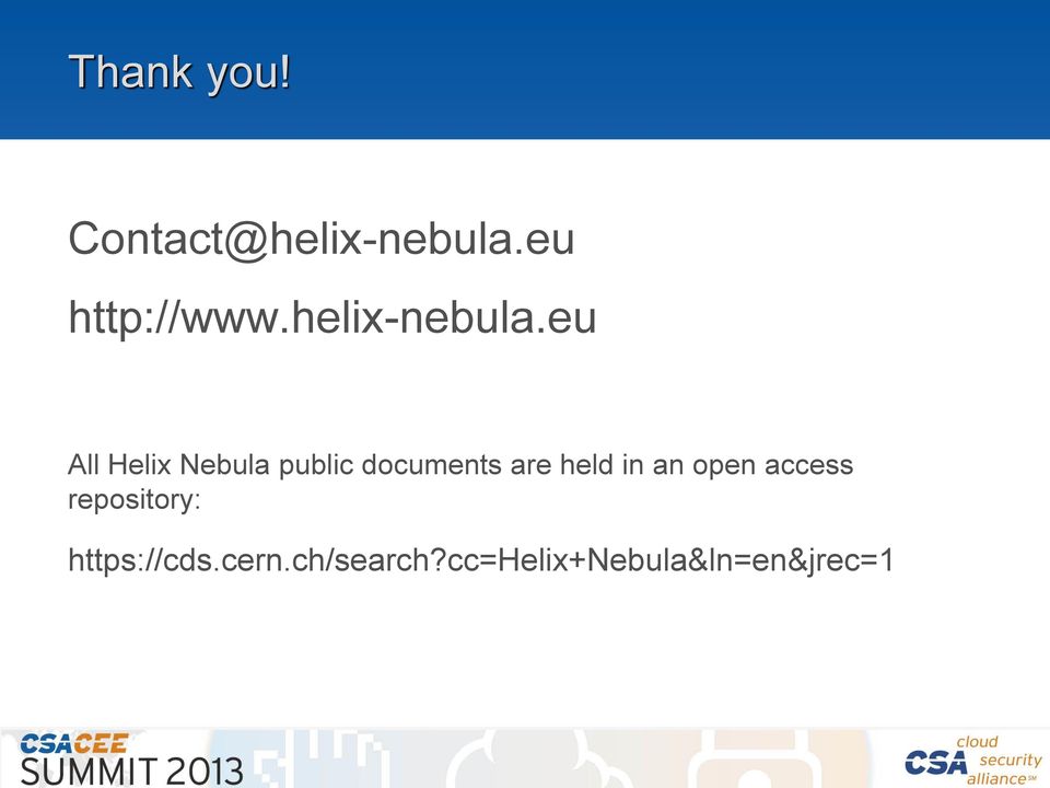 eu All Helix Nebula public documents are held