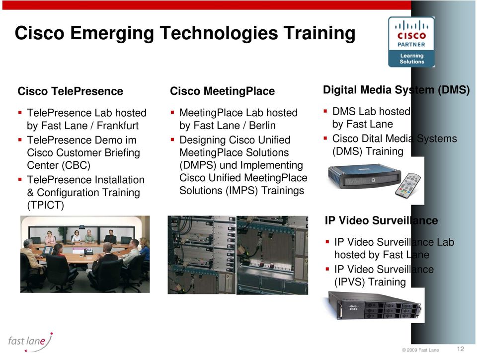 Unified MeetingPlace Solutions (DMPS) und Implementing Cisco Unified MeetingPlace Solutions (IMPS) Trainings Digital Media System (DMS) DMS Lab hosted by