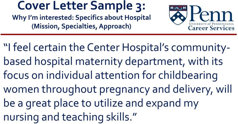 maternity department, with its focus on individual attention for childbearing women