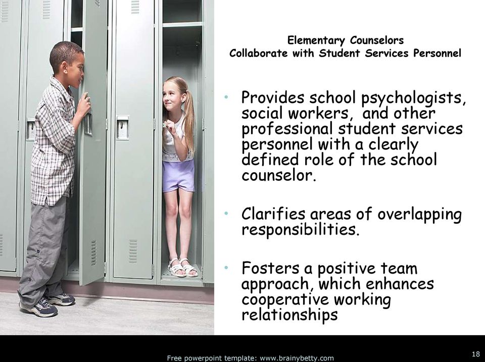 clearly defined role of the school counselor.