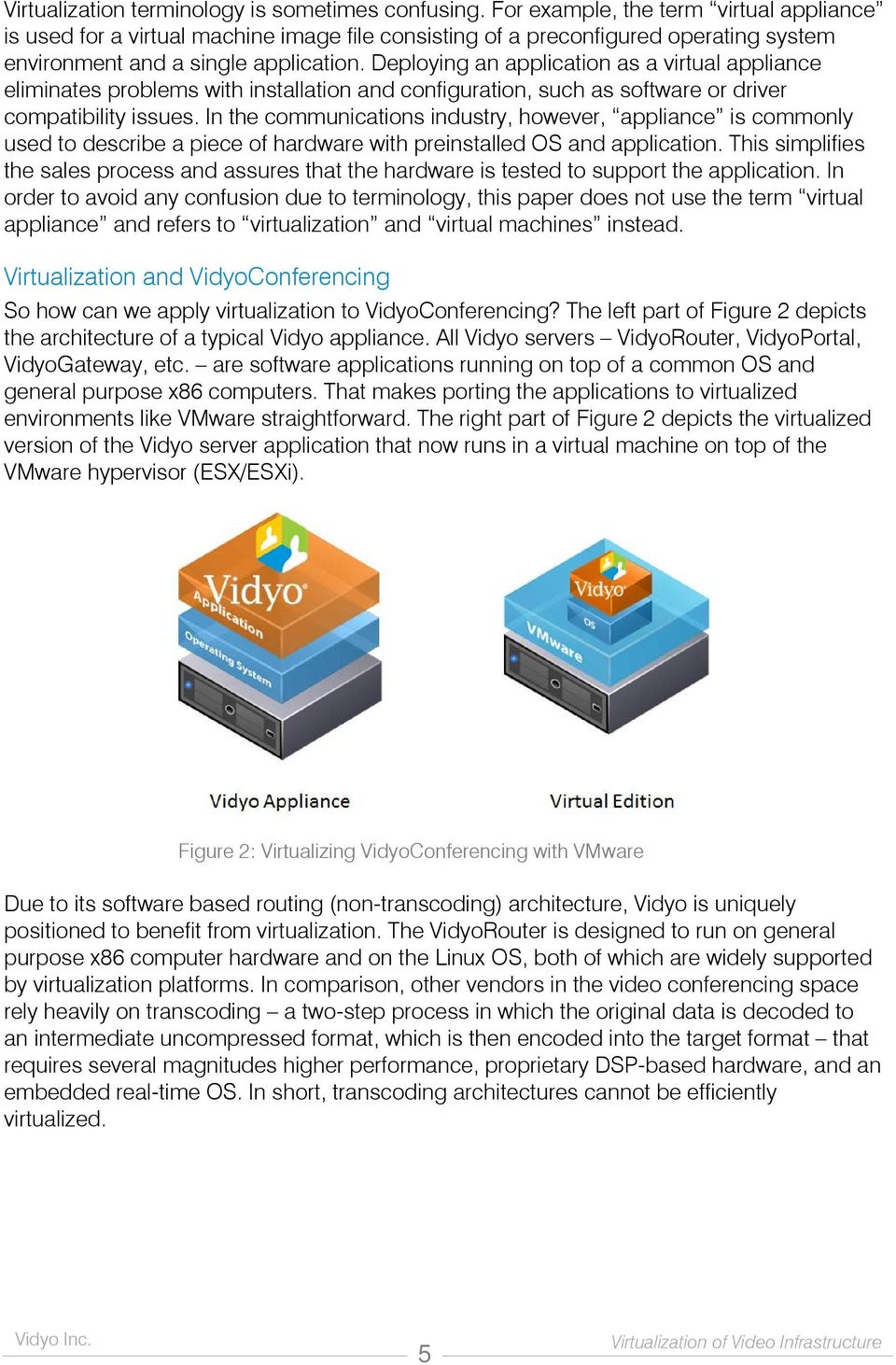 Deploying an application as a virtual appliance eliminates problems with installation and configuration, such as software or driver compatibility issues.
