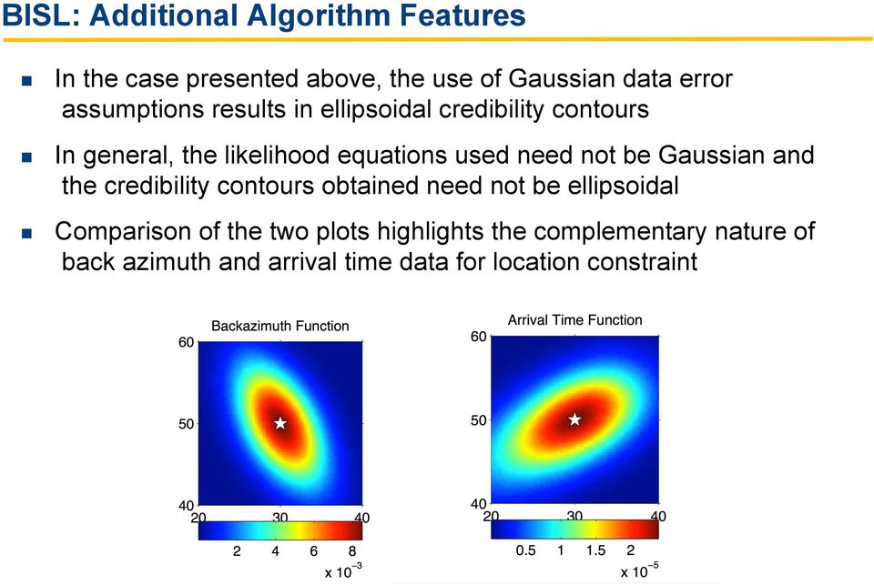 not be Gaussian and the credibility contours obtained need not be ellipsoidal Comparison of the two