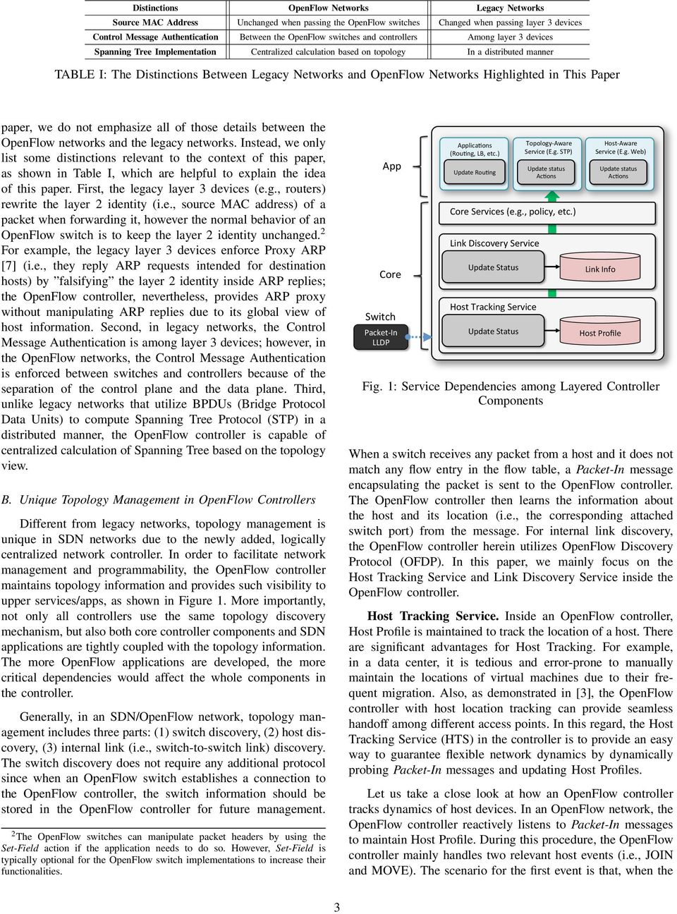 OpenFlow Networks Highlighted in This Paper paper, we do not emphasize all of those details between the OpenFlow networks and the legacy networks.