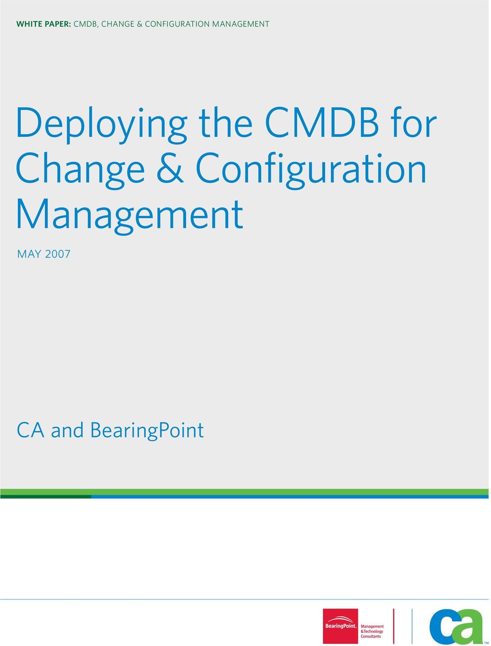 the CMDB for Change &