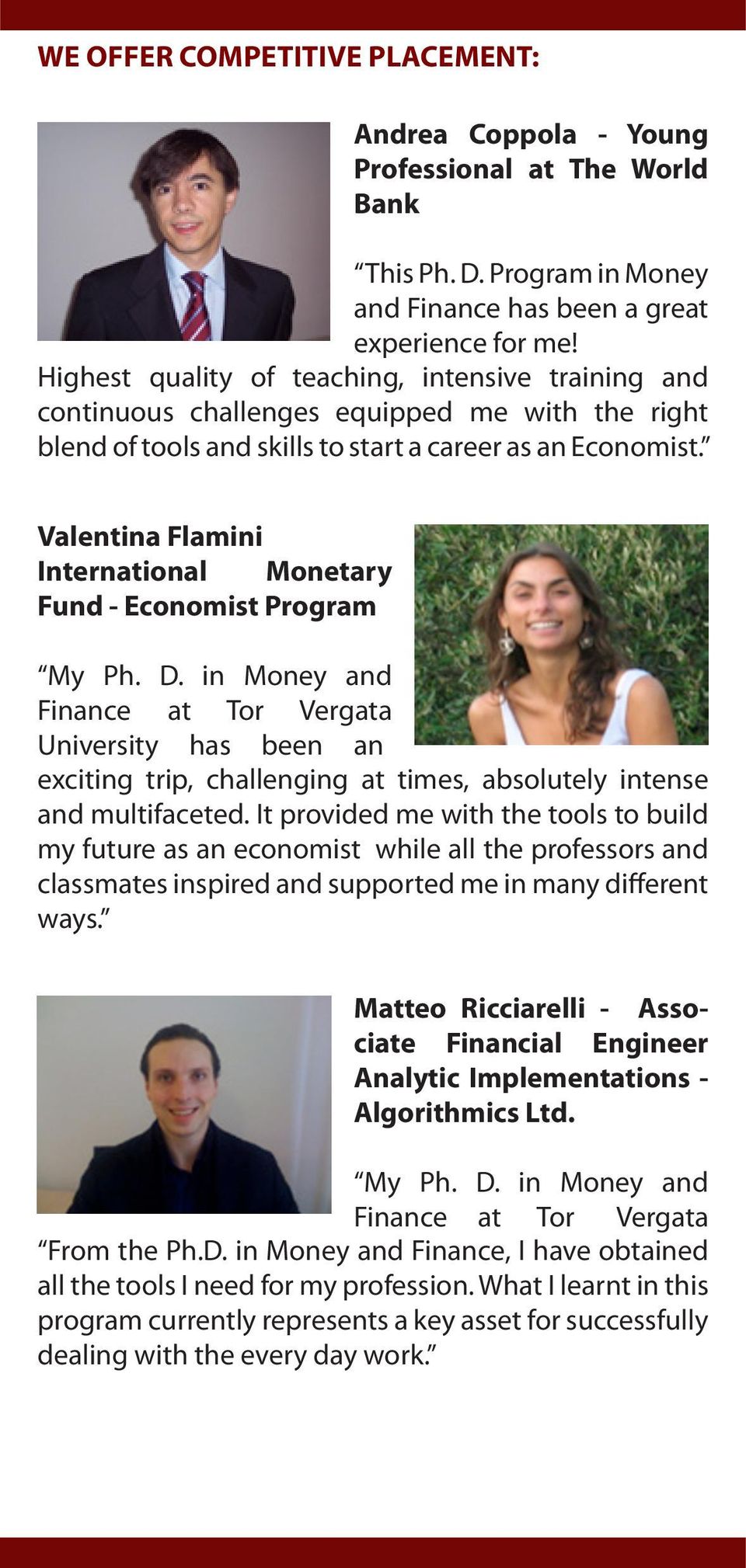 Valentina Flamini International Monetary Fund - Economist Program My Ph. D.