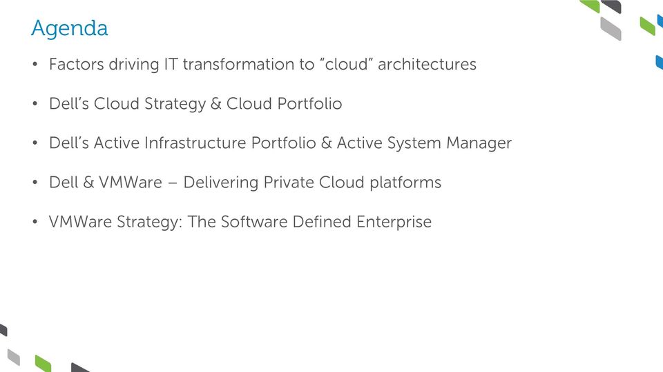 Infrastructure Portfolio & Active System Manager Dell & VMWare
