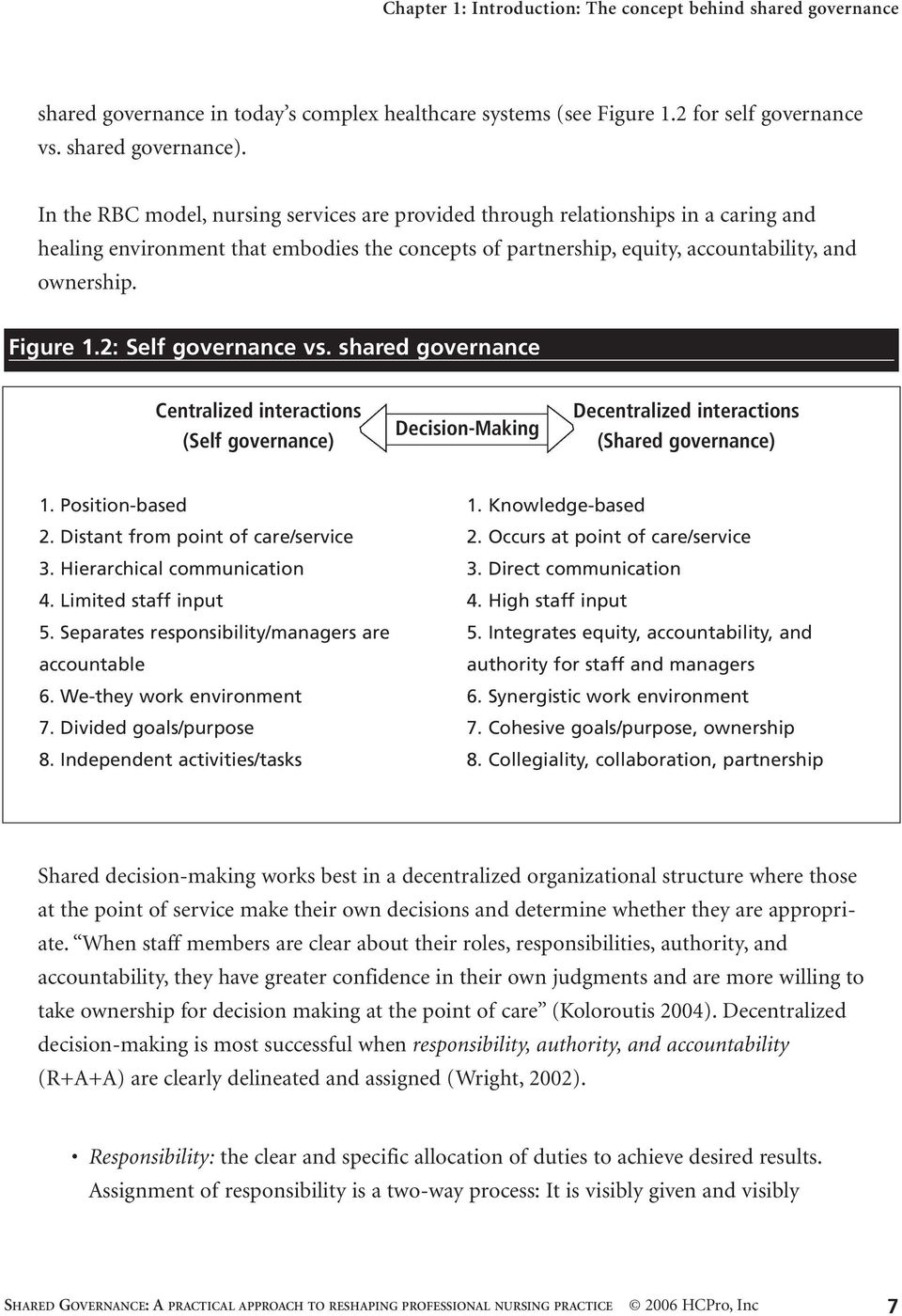 2: Self governance vs. shared governance Centralized interactions (Self governance) Decision-Making Decentralized interactions (Shared governance) 1. Position-based 2.