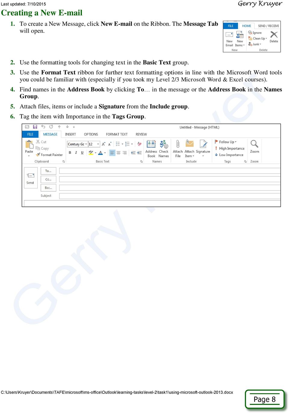 Use the Format Text ribbon for further text formatting options in line with the Microsoft Word tools you could be familiar with (especially if you took