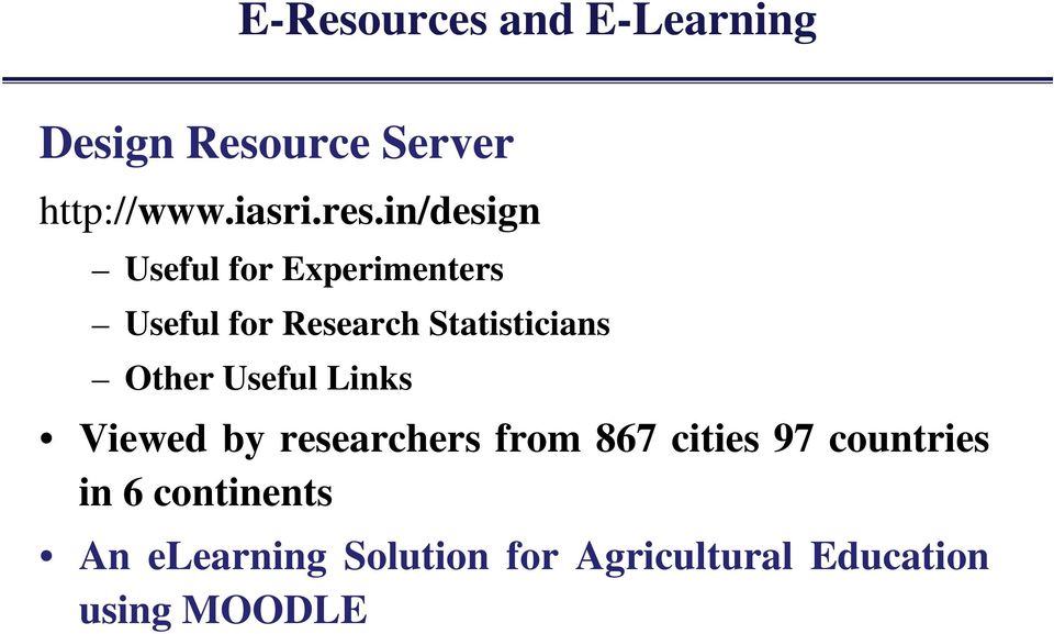 Other Useful Links Viewed by researchers from 867 cities 97 countries
