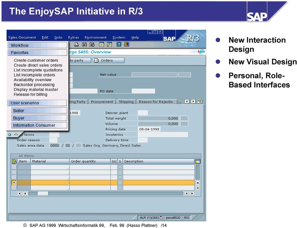 Personal, Role- Based Interfaces SAP AG