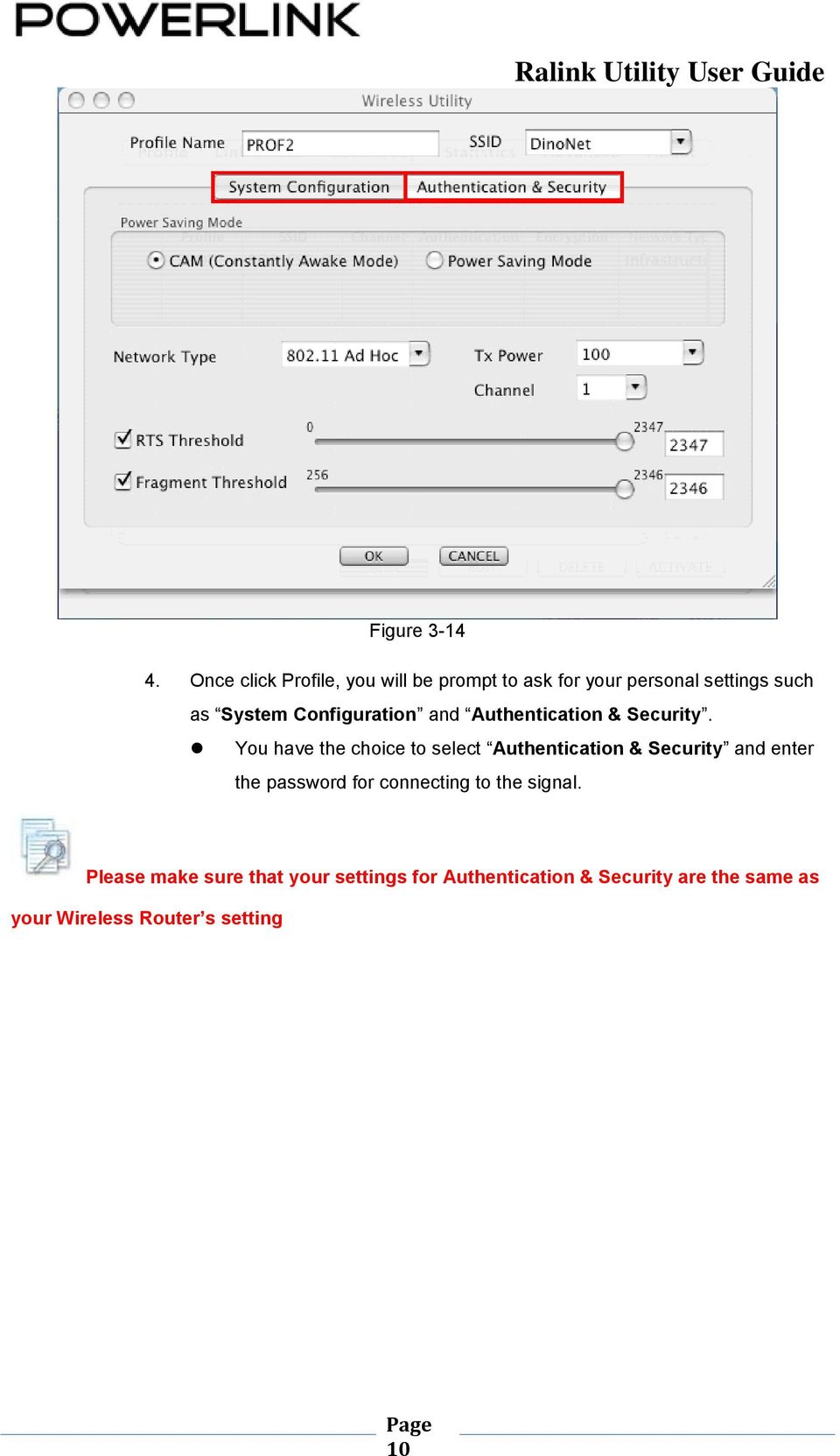 Configuration and Authentication & Security.