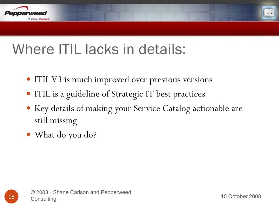 Strategic IT best practices Key details of making your