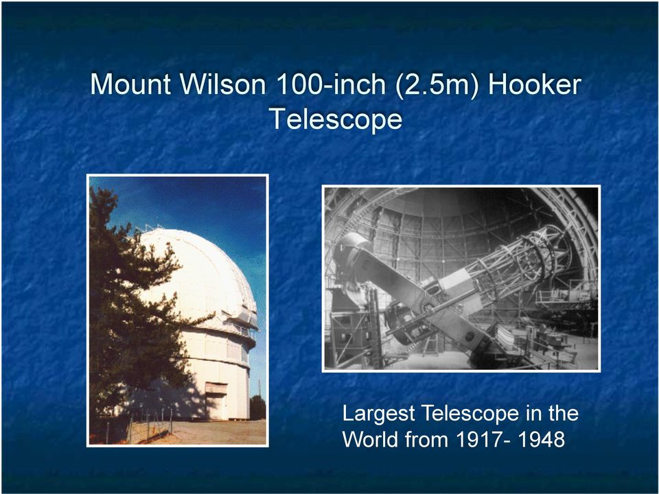 Telescope Largest