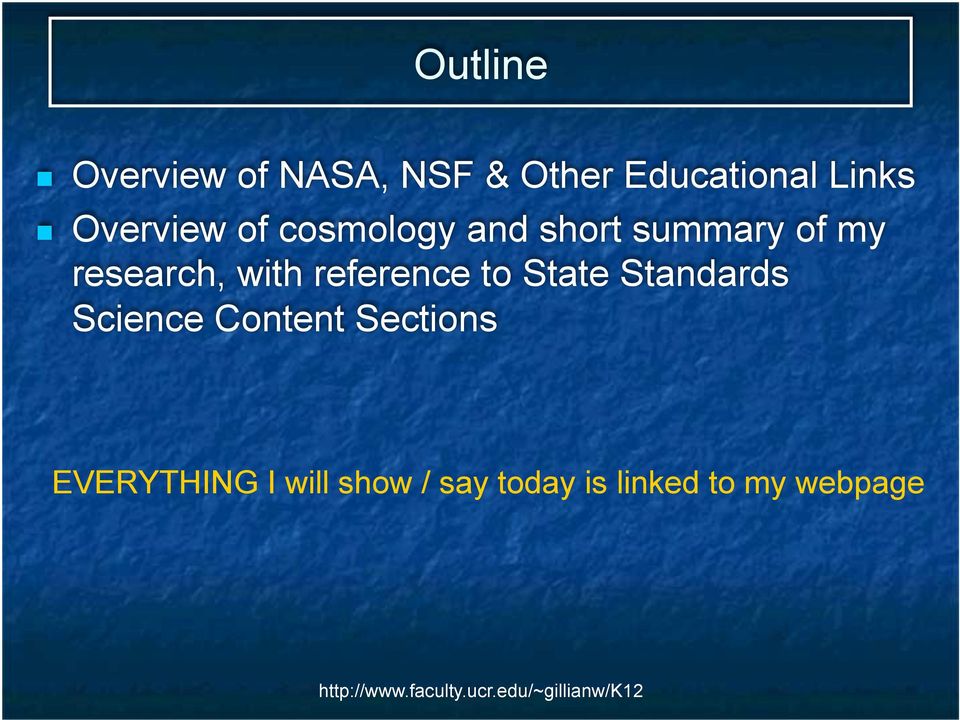 Standards Science Content Sections EVERYTHING I will show / say