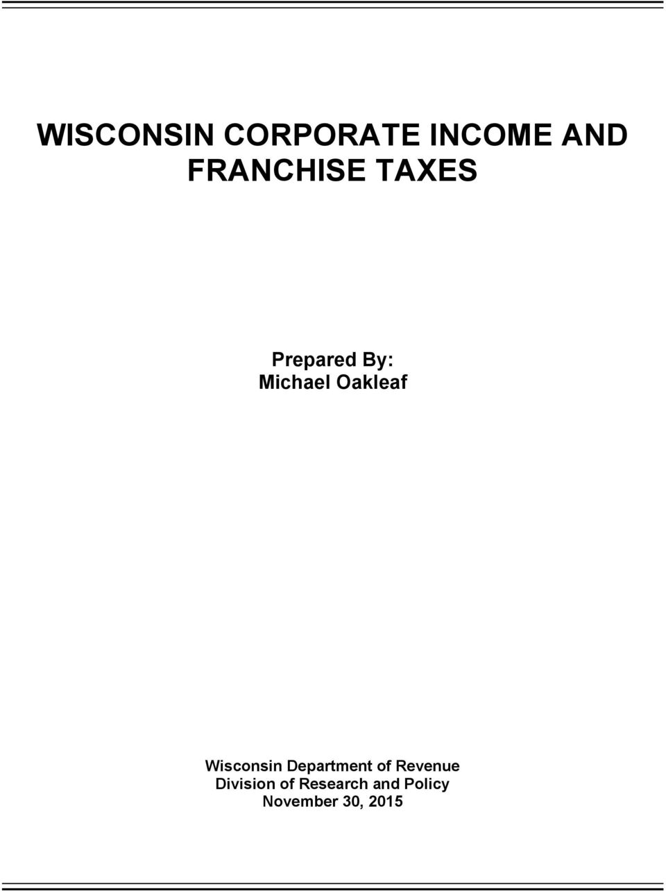Oakleaf Wisconsin Department of Revenue