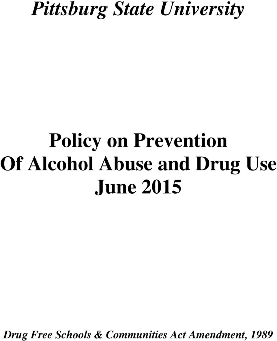 Drug Use June 2015 Drug Free