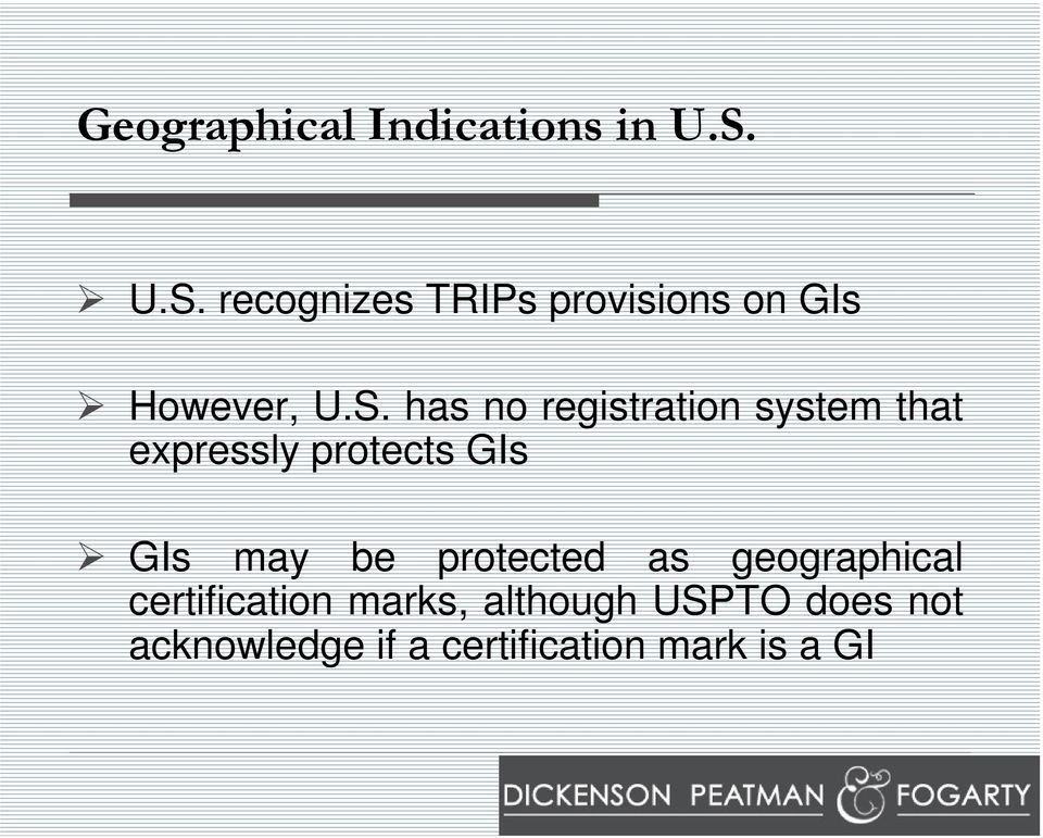 registration system that expressly protects GIs GIs may be