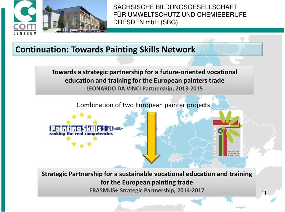 2013-2015 Combination of two European painter projects Strategic Partnership for a sustainable