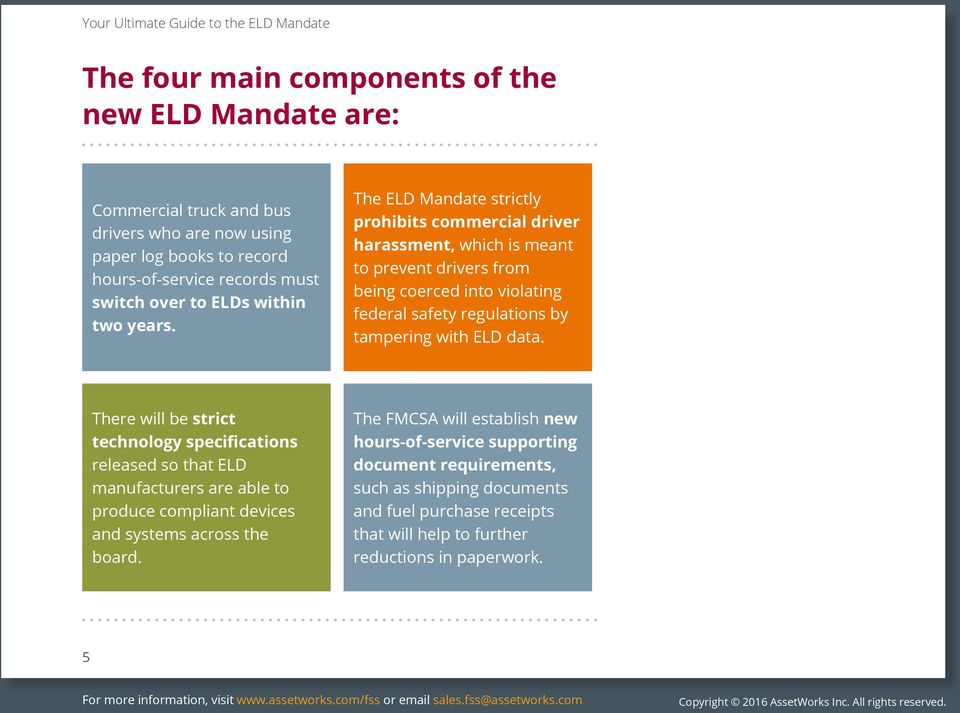 The ELD Mandate strictly prohibits commercial driver harassment, which is meant to prevent drivers from being coerced into violating federal safety regulations by tampering with