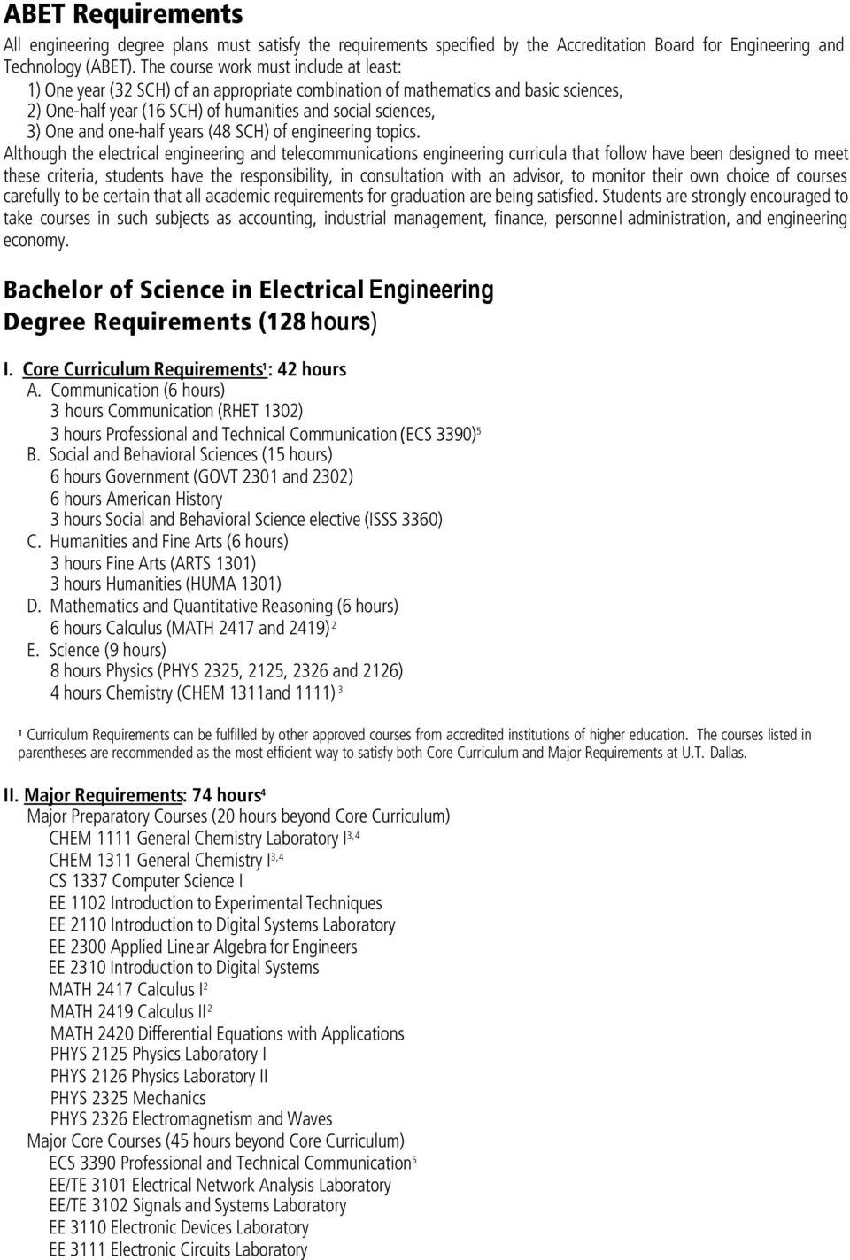 one-half years (48 SCH) of engineering topics.