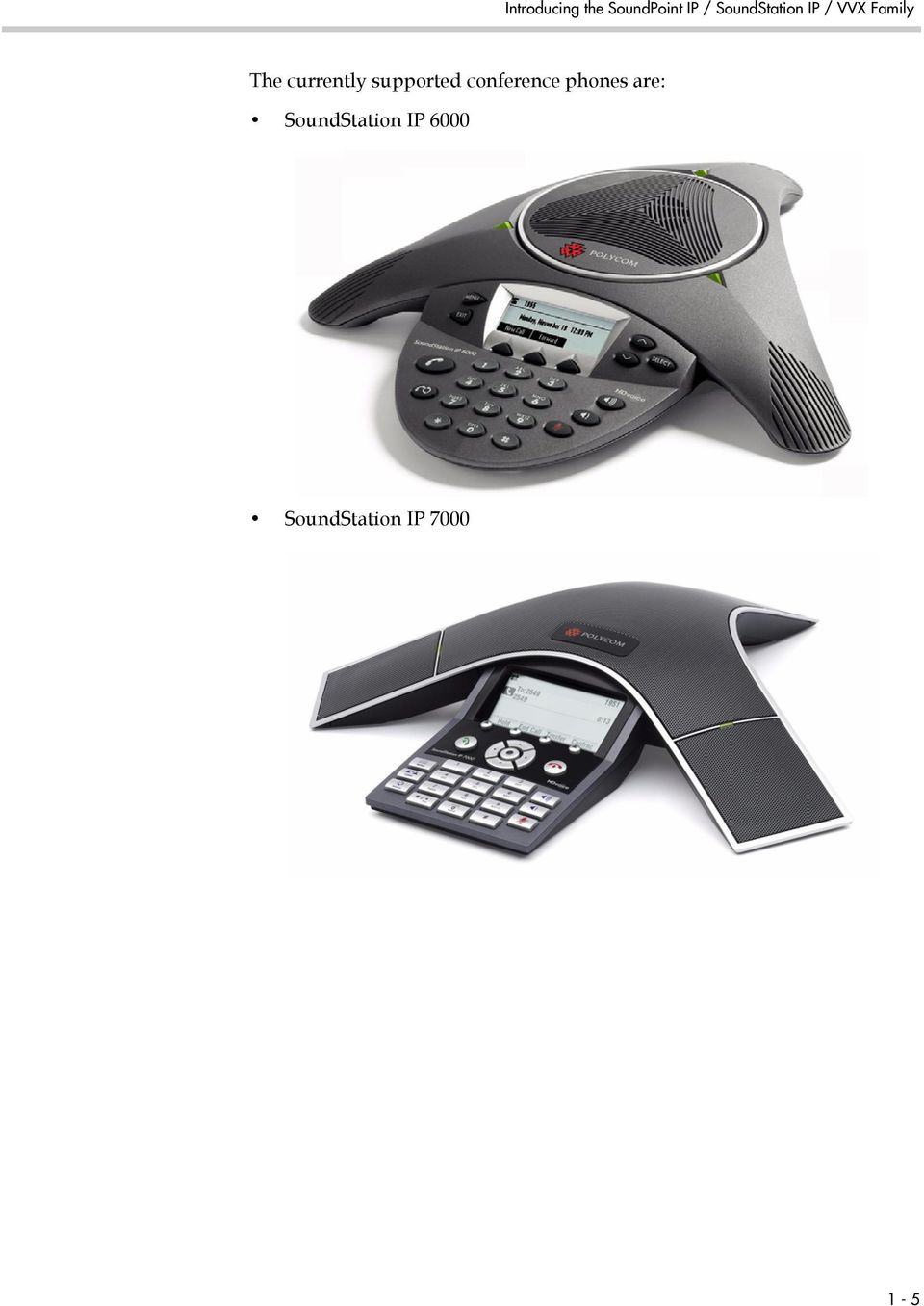currently supported conference phones