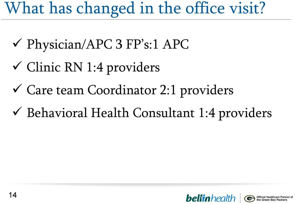 providers Care team Coordinator 2:1