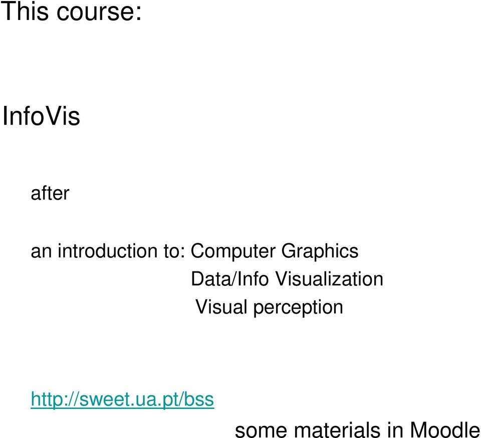 Data/Info Visualization Visual