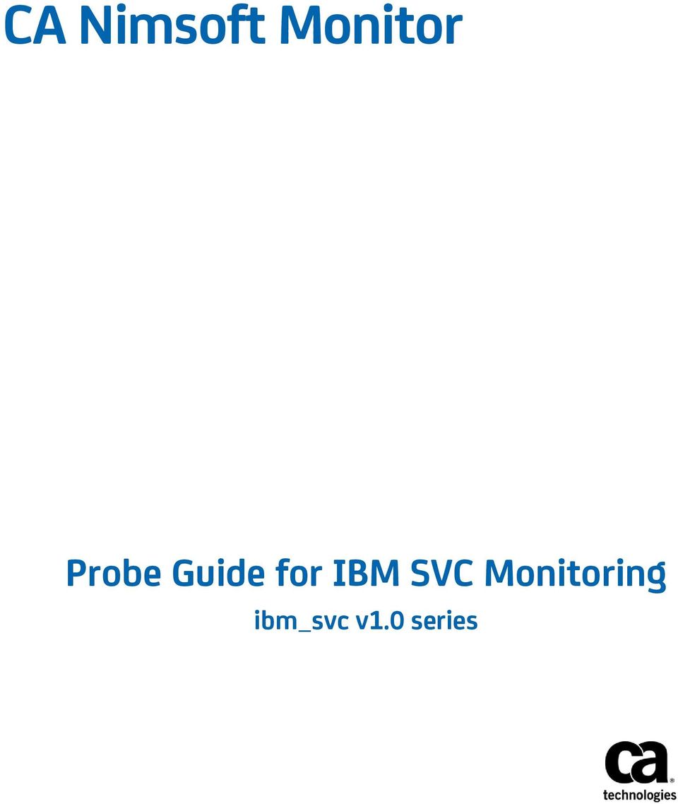 IBM SVC Monitoring