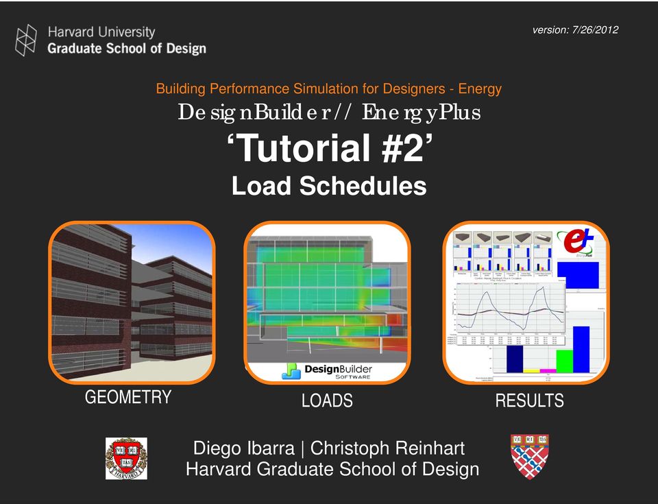 Load Schedules GEOMETRY LOADS RESULTS Diego