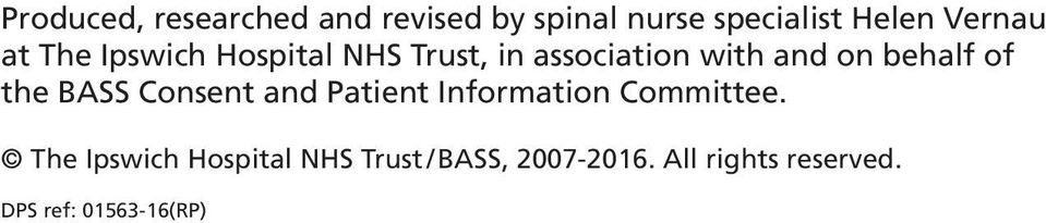 the BASS Consent and Patient Information Committee.