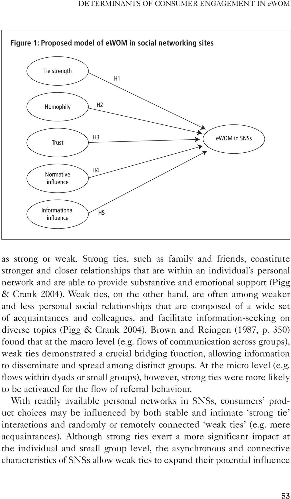 Strong ties, such as family and friends, constitute stronger and closer relationships that are within an individual s personal network and are able to provide substantive and emotional support (Pigg