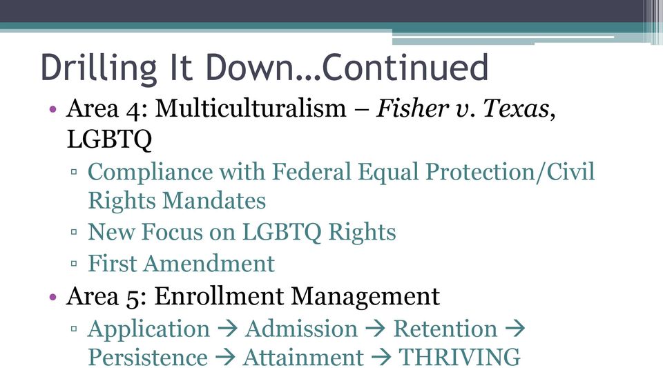 Mandates New Focus on LGBTQ Rights First Amendment Area 5: