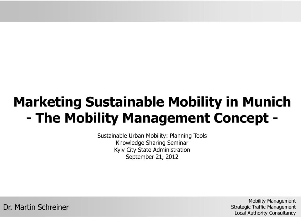 Sustainable Urban Mobility: Planning Tools Knowledge