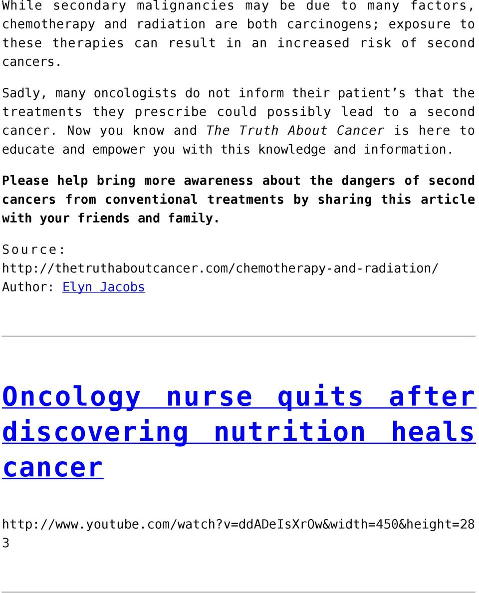 Now you know and The Truth About Cancer is here to educate and empower you with this knowledge and information.