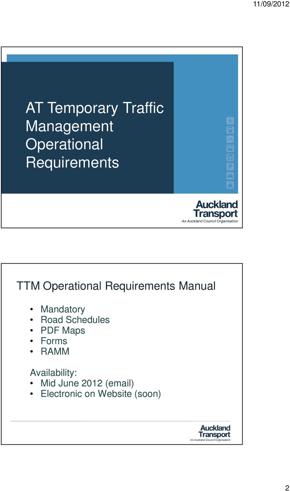 Mandatory Road Schedules PDF Maps Forms RAMM