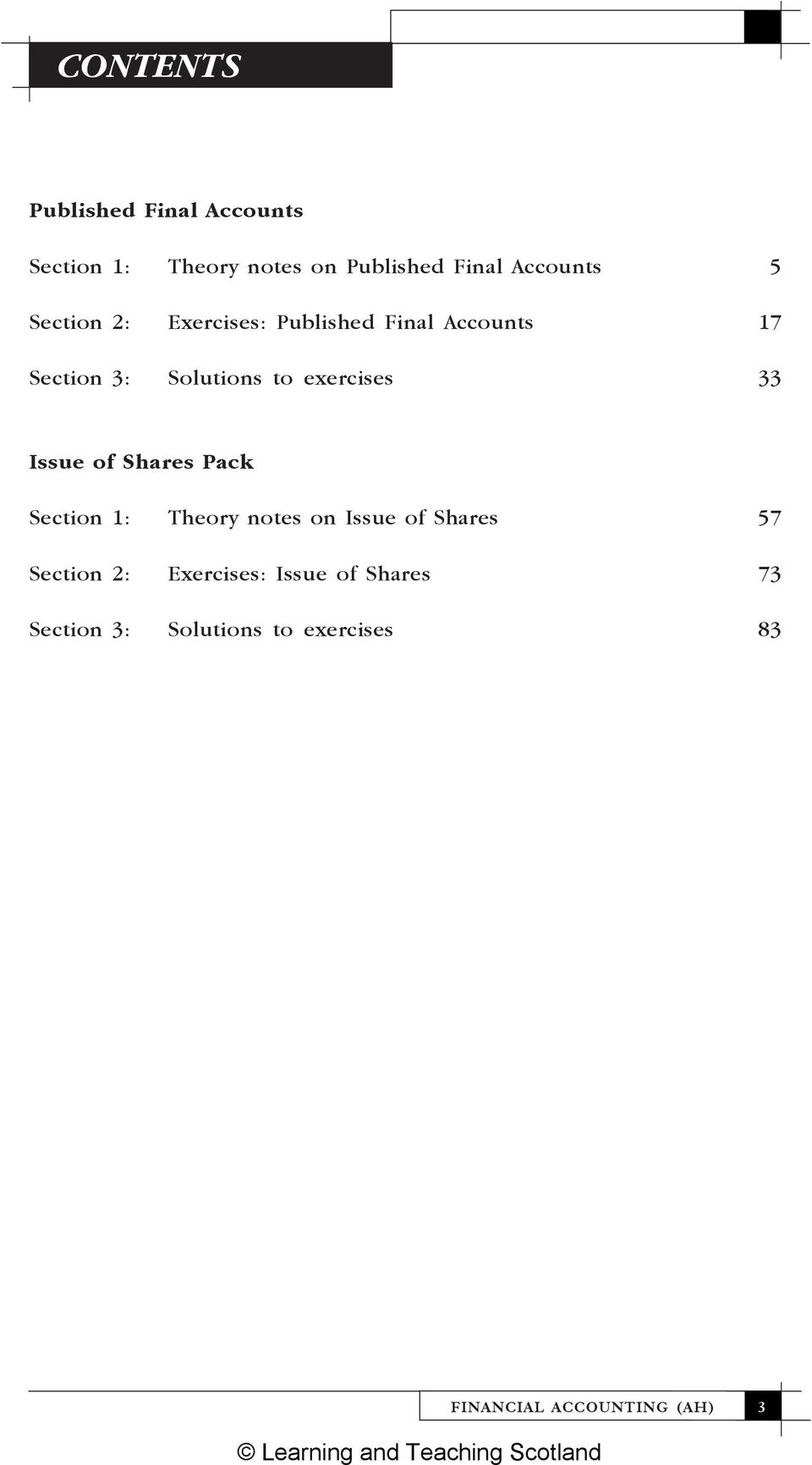 33 Issue of Shares Pack Section 1: Theory notes on Issue of Shares 57 Section 2: