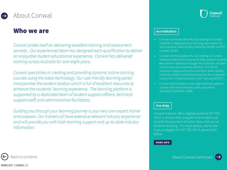 Conwal specialises in creating and providing dynamic online training courses using the latest technology.