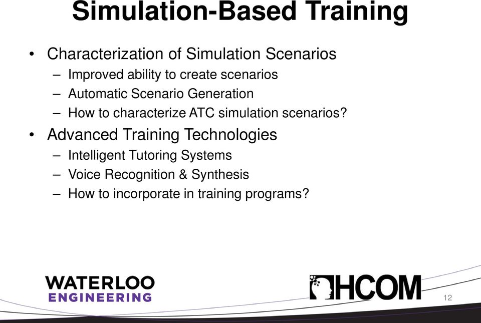 ATC simulation scenarios?
