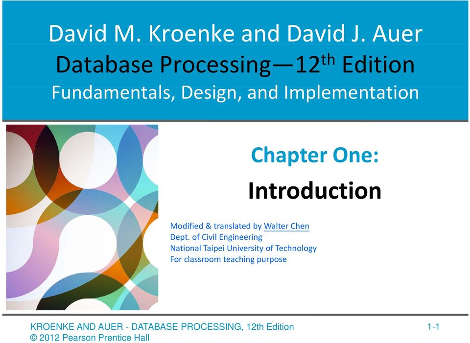 Implementation ti Chapter One: Introduction Modified & translated by
