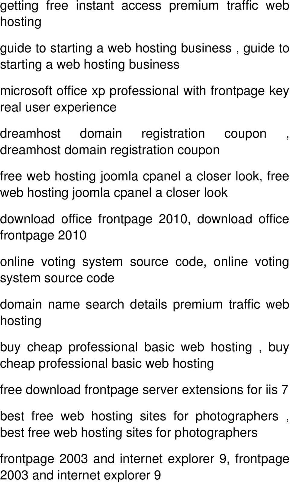 frontpage 2010, download office frontpage 2010 online voting system source code, online voting system source code domain name search details premium traffic web hosting buy cheap professional basic