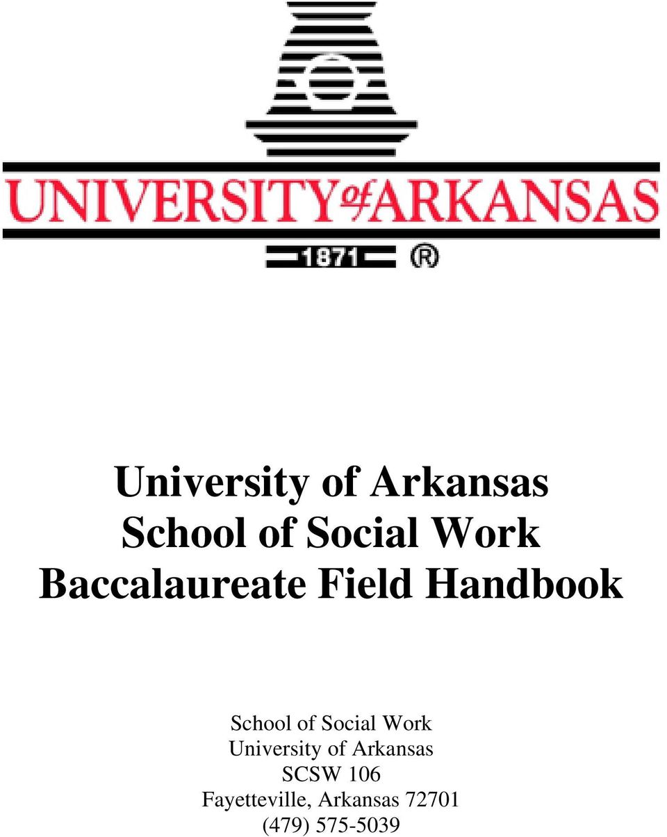 of Social Work University of Arkansas SCSW