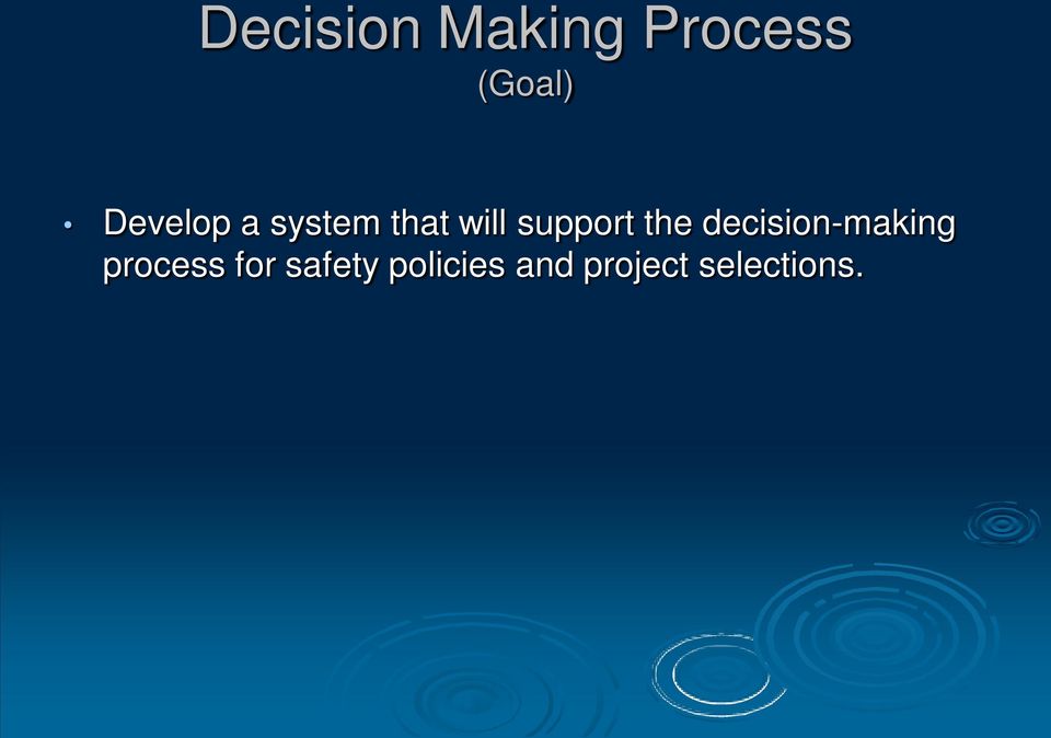 the decision-making process for