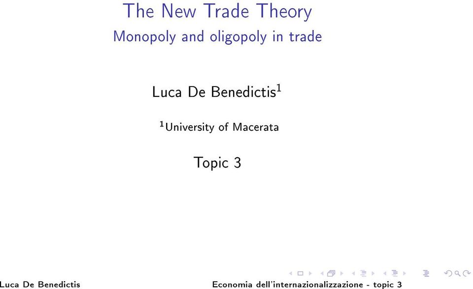 trade Luca De Benedictis 1