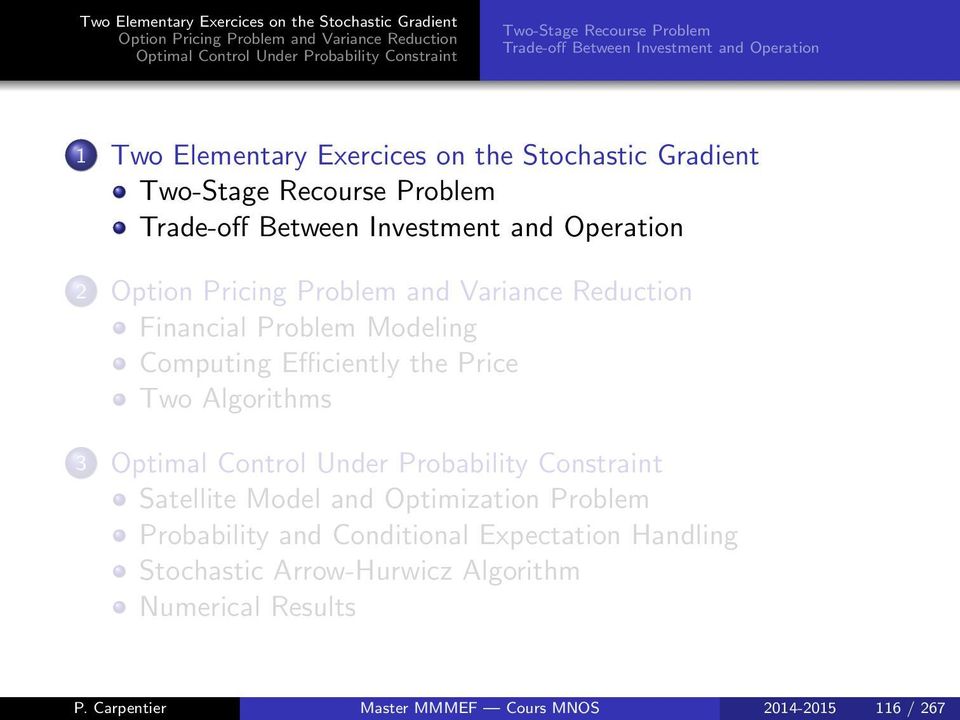 Trade-off Between Investment and Operation 2 Financial Problem Modeling Computing