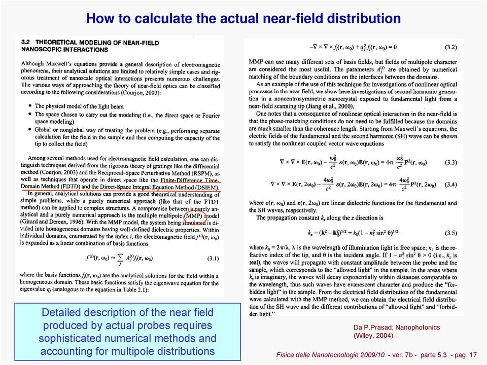 methods and accounting for multipole distributions Da P.