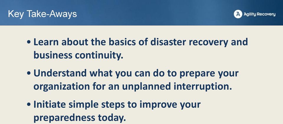 Understand what you can do to prepare your organization
