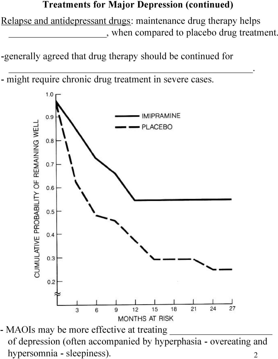 -generally agreed that drug therapy should be continued for.